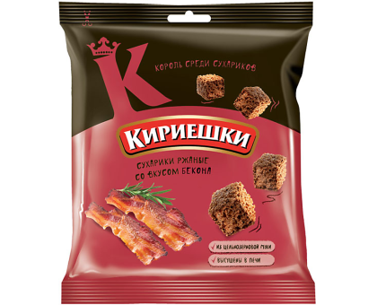 Сухарики Кириешки ржаные со вкусом бекона