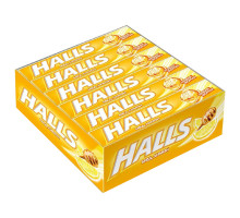 Halls Карамель леденцовая, Мед - лимон 