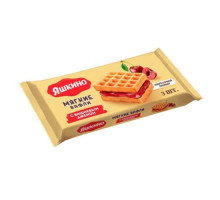 Вафли мягкие Яшкино с вишневым джемом , 120г