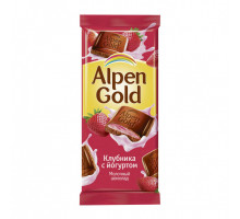 Шоколад Alpen Gold клубника с йогуртом, 85 г