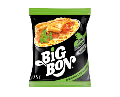 Лапша быстрого приготовления Big Bon, Курица+соус Сальса